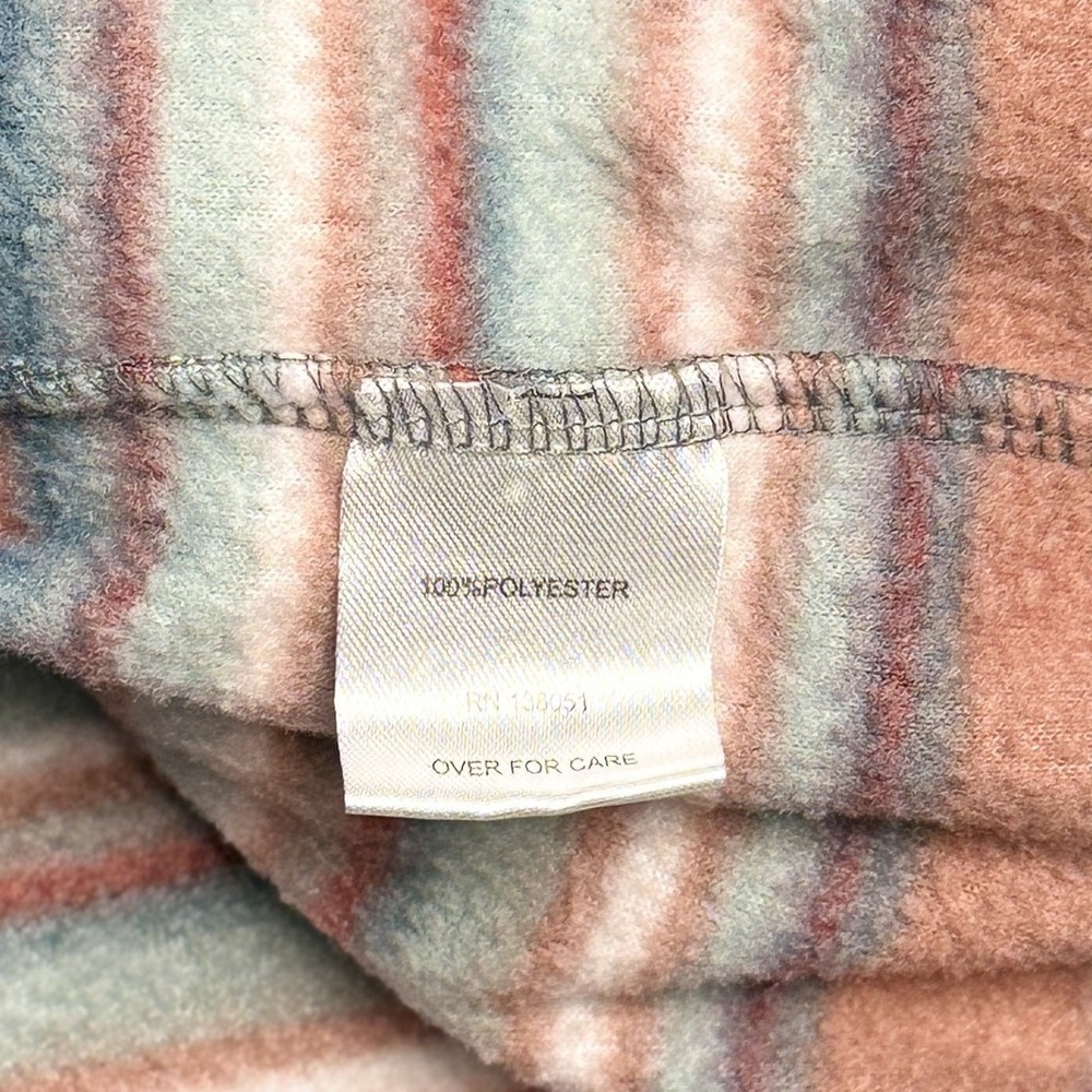 Women's Fleece 1/4 Zip Pullover Shirt Earth Tone Stripes 2XL by North River EUC - Picture 11 of 15